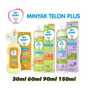 MY BABY Minyak Telon Plus 30ml, 60ml, 90ml, 150ml - Minyak Bayi Anti Nyamuk 8m Jam