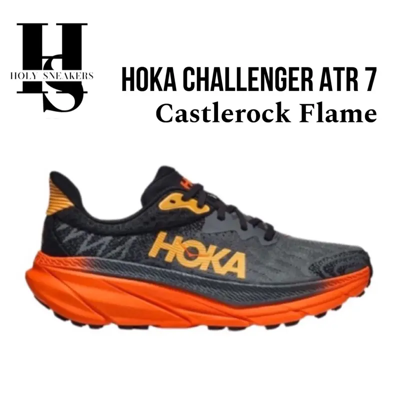 Sepatu ￼HOKA CHALLENGER ATR 7 CASTLEROCK / FLAME ORIGINAL 100% 0