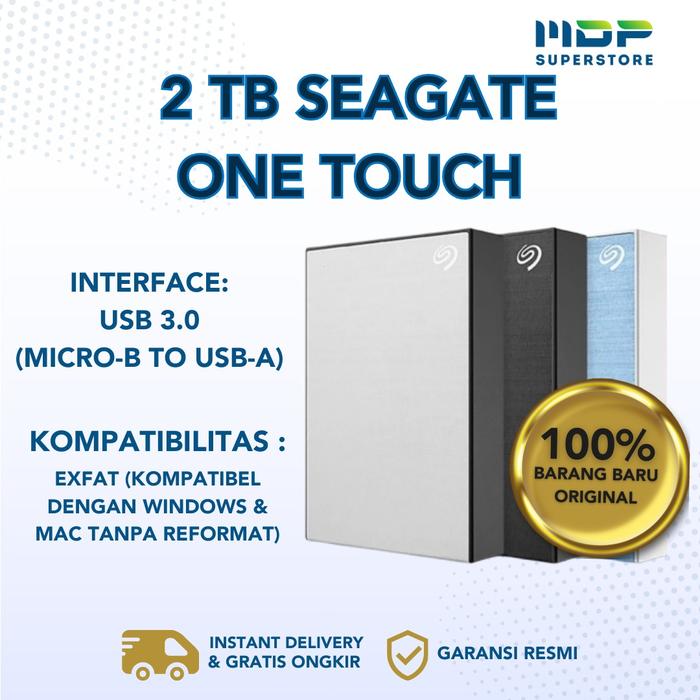 Gambar HARD DISK NOTEBOOK 2 TB SEAGATE ONE TOUCH (STKY2000400/401) dari mdpsuperstore Kota Palembang Tokopedia