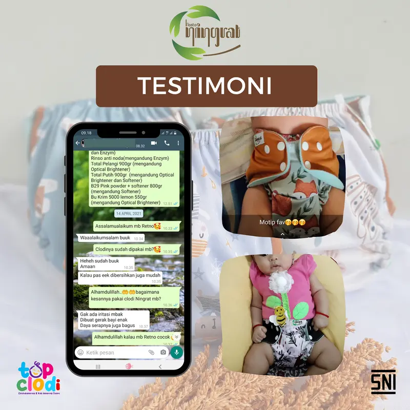 Clodi Ningrat Newborn Front Snap Premium SNI 4