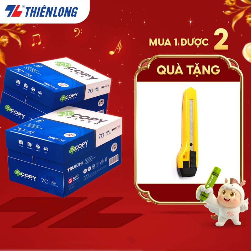  10 ream Giấy in A4 70 gsm giấy A4 photo IK Copy Paper Thiên Long 500 tờ ream đều màu độ dày cao chữ in không nhòe 