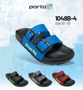 TheNY Sandal Slop Anak Slip On Terbaru Porto 1048B-4 Sendal Selop Anak Empuk Ringan Gesper Aktif