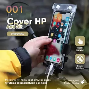 [BEC]Kantong Anti Air HP Sarung HP Rider Anti Air Motif Polos | Cover HP Anti Air Gantung | Tas Pouch HP untuk Motor Anti Air Case icase Penyangga & stiker xundd