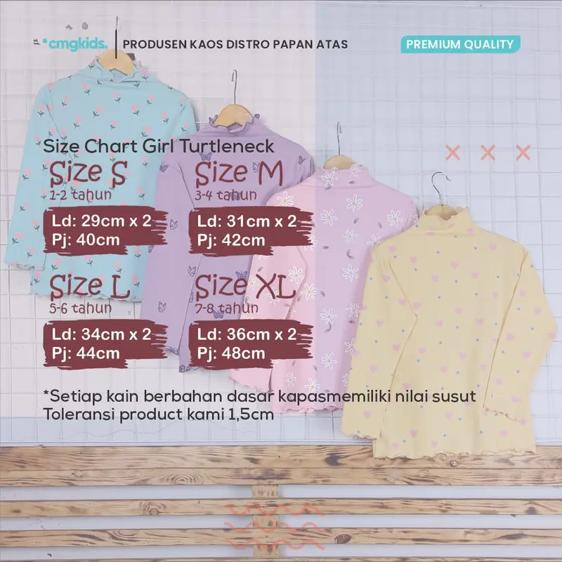 Manset/Inner Kaos Lengan Panjang Fashion Anak Perempuan Spandeks CMGKIDS 5