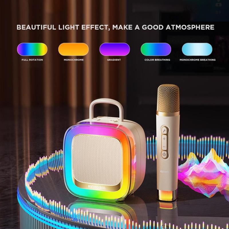 Product Introduction of KINGLUCKY K88 Speaker Bluetooth Mini Portable 2MIC Speaker Karaoke | Microphone Karaoke Set 2MIC | Speaker 2mic Duet Bluetooth 5.4 0