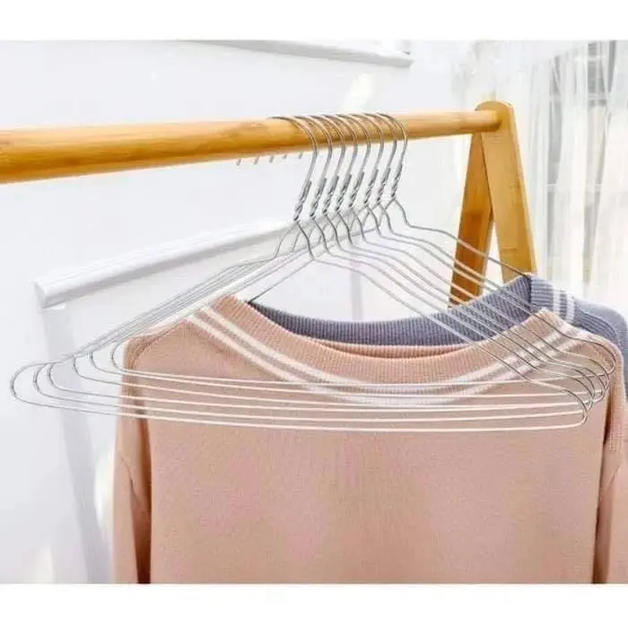 HANGER KAWAT STAINLESS GANTUNGAN BAJU ISI 3 IKAT 30 PCS HANGER KAWAT WARNA 1