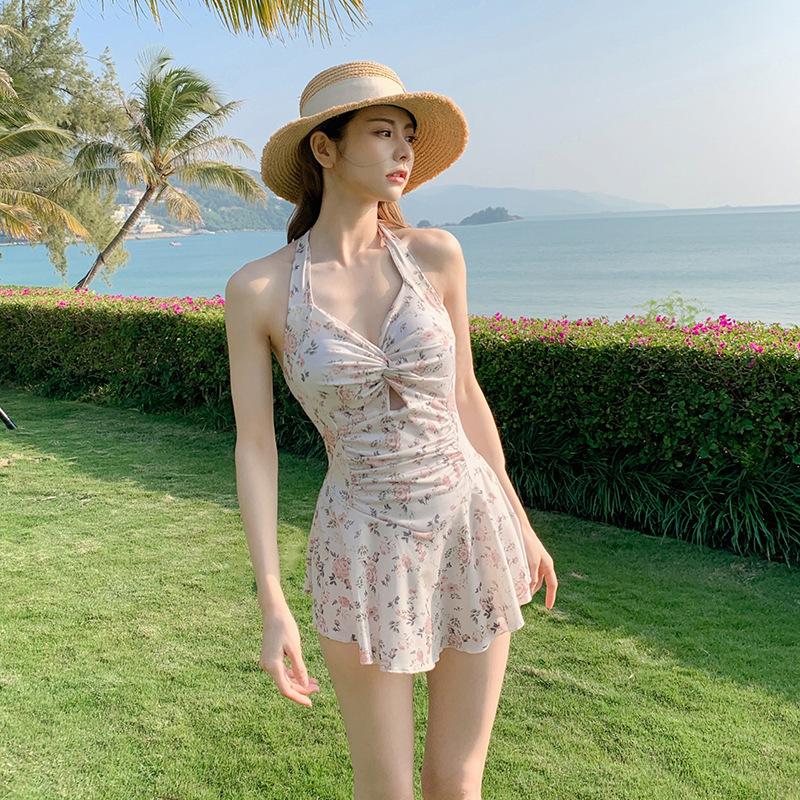 ❤ Women's Halter Sweet Cute Swimsuit Sexy Siamese Beachwear Swimsuit Beach Skirt Swimsuit High Waist Girl's Swimsuit 2025 Outdoor 1