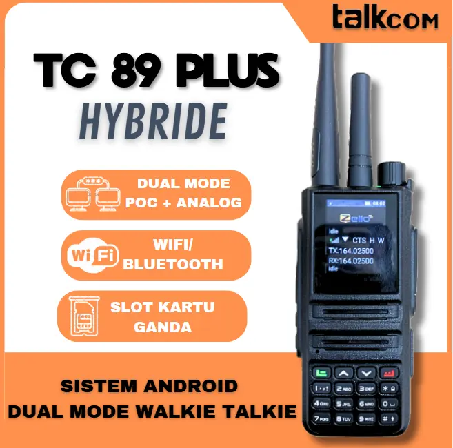 HT hybrid Talkcom TC89 Plus android + Analog walkie talkie 0