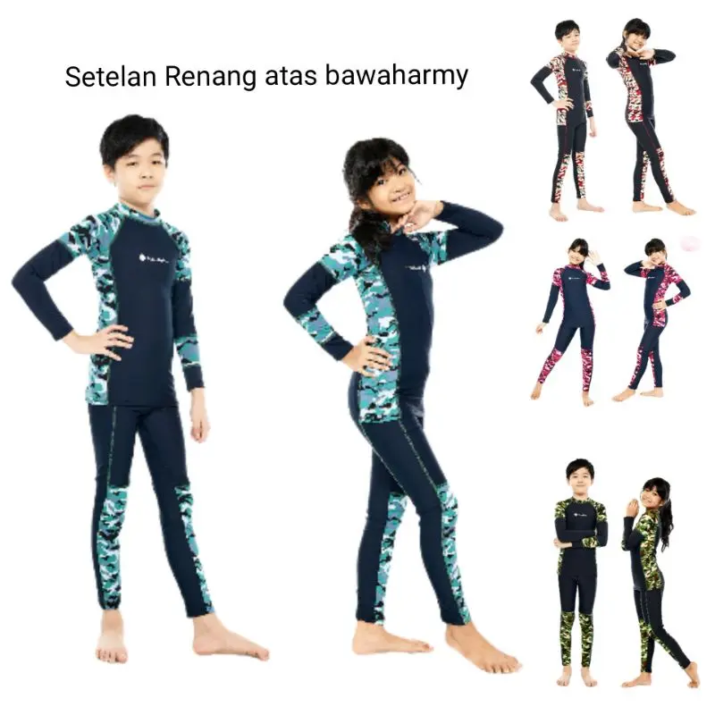 baju renang anak laki pakaian renang anak laki perempuan baju diving anak cewek cowok baju berenang anak wanita TK SD 4-12 tahun 4