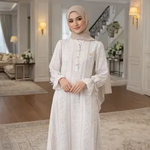 RH COL -Sahira Dress Raya 2026 Bahan Jaguard Calluna Gamis Cantik Wanita Dewasa