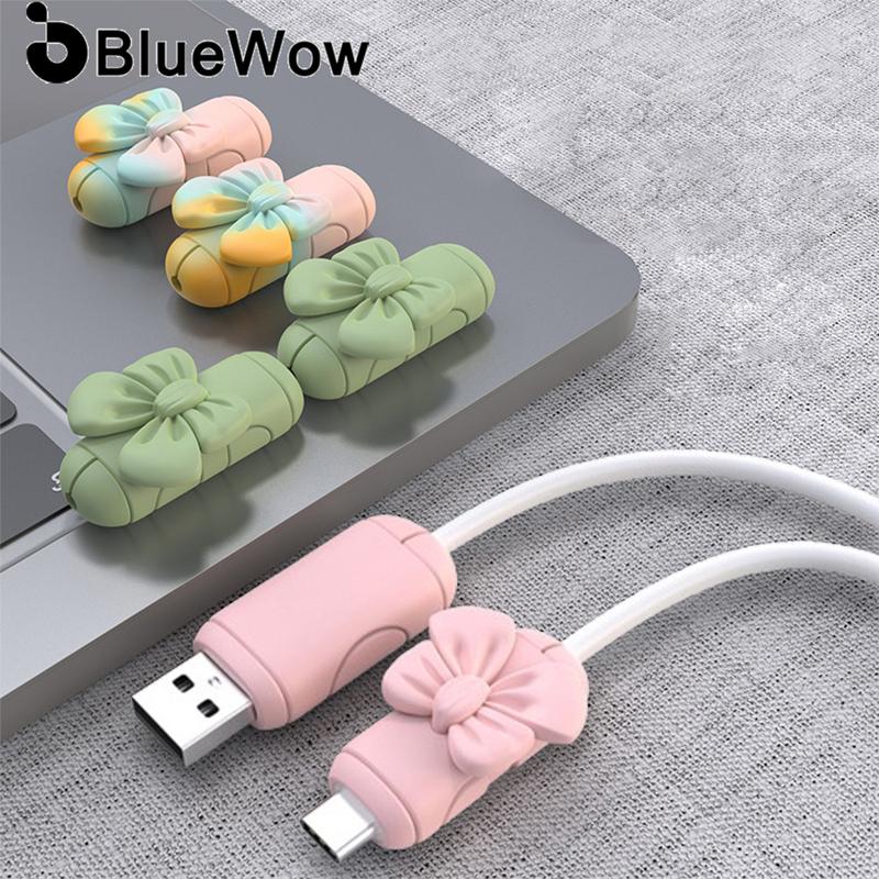 Bảo vệ cáp BlueWow cho Android loại C, bảo vệ dây đường dữ liệu, bảo vệ bộ sạc silicon mềm, vỏ bảo vệ, nắp cuộn cáp cho Android cáp sạc USB sang loại C, bảo vệ CP23