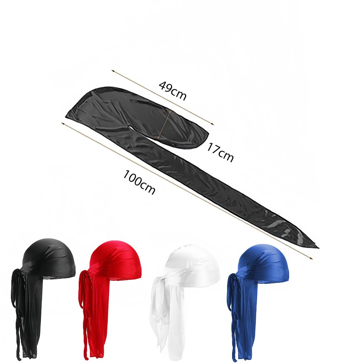 Ikat Kepala Penutup Kepala Bandana Headband - Durag Ekor Panjang Hip Hop Bahan Poliester Tahan Lama Untuk Berkendara Pirate Hat Paling Dicari