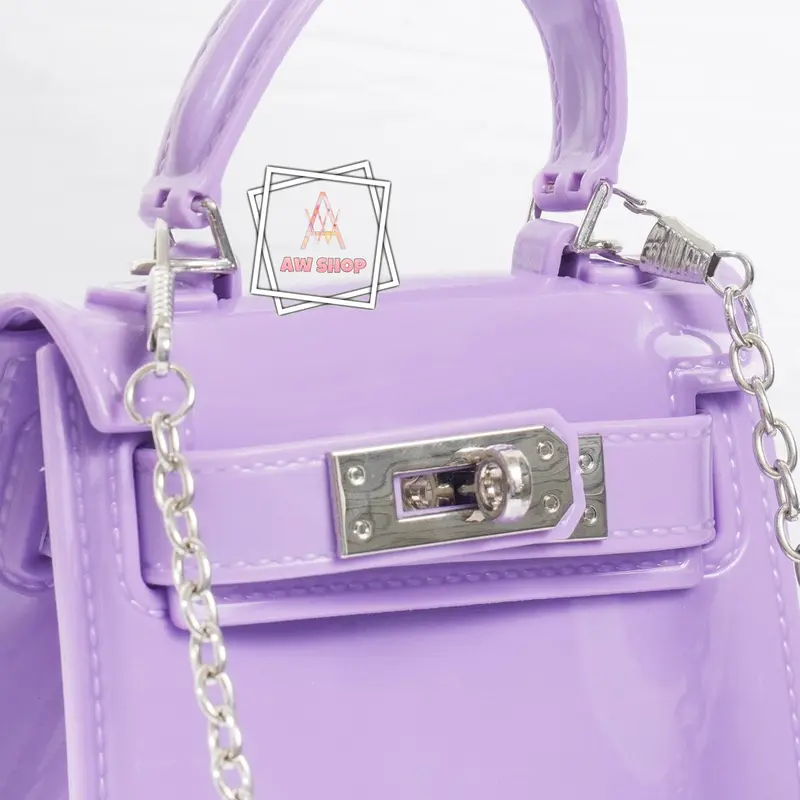Tas Jelly Glossy Mini Hermey | Tas Jelly Glossy Motif Croco Import 3