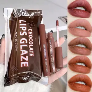 laris) 5Pcs Paket Lipstik Matte Cokelat Anti Air Tahan Lama Tidak Luntur Set Lipstick Velvet Matte Kosmetik - Gloss
