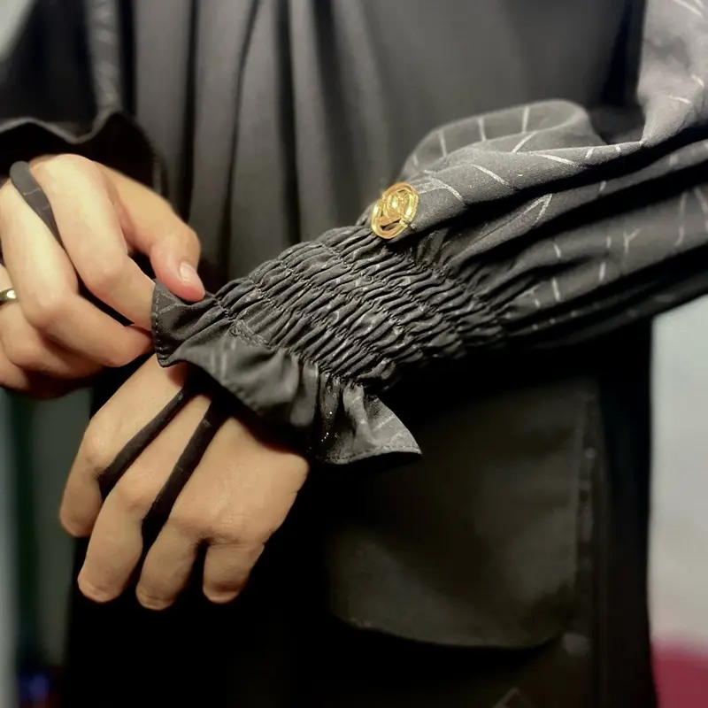 Abaya Aliyyah Abstrak Embos Muslim Wanita Gamis 2