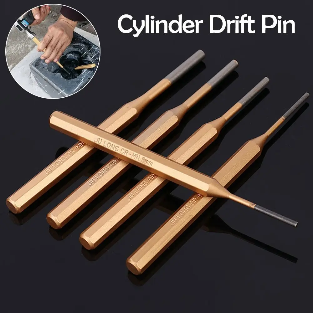 High-quality Carbon Steel Cylinder Drift Pin Cylinder 3~10mm Cylinder Punch Punching Chisel Fitter Industry
