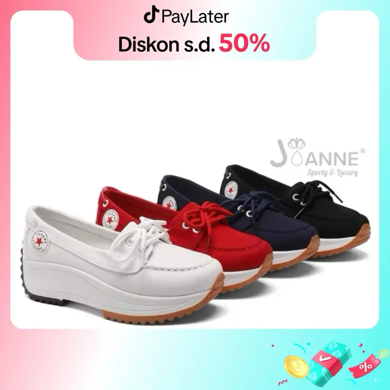[JOANNE] Casual Sneakers Shoes Sepatu Wanita JN607