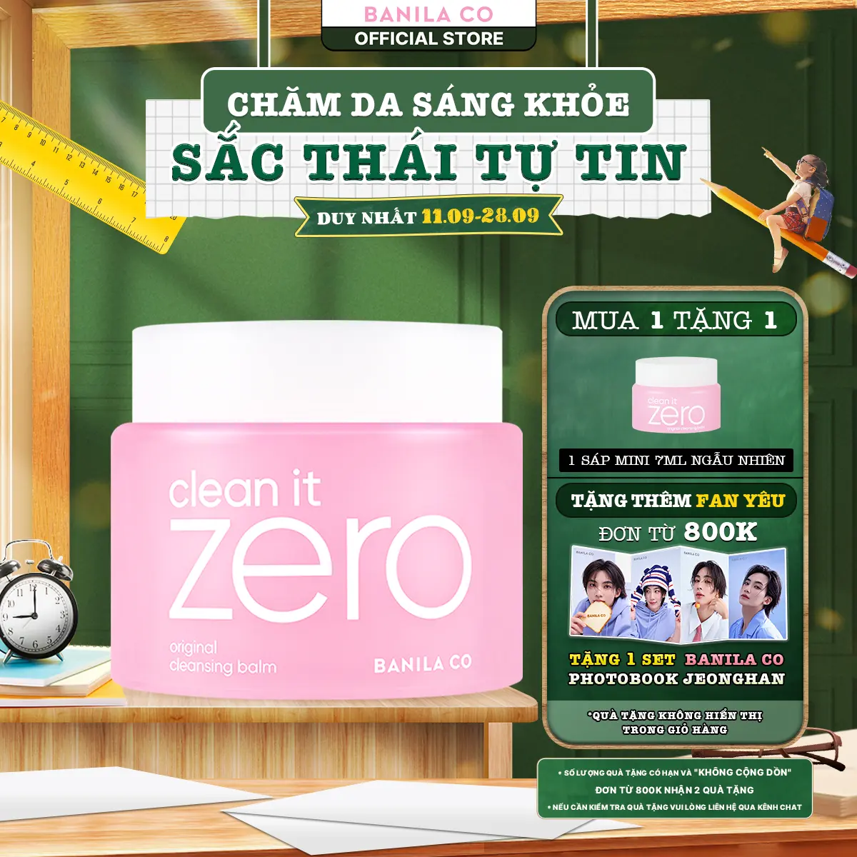 Sáp tẩy trang Banila Co Clean It Zero Original Cleansing Balm 100ml Phiên Bản Mới - Dành cho mọi loại da