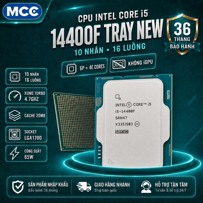 CPU Intel core i5 14400F Tray NEW