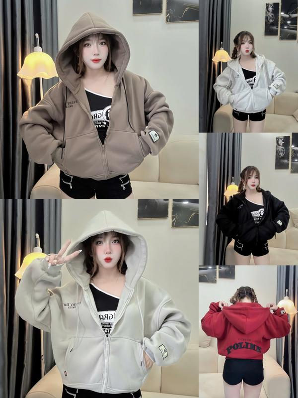 Áo Khoác Nỉ Form Rộng - Áo Nỉ Ngoại Giày Giặn Nón To Thêu Chữ Size M L Dưới MyhanStore93. | BigBuy360 - bigbuy360.vn