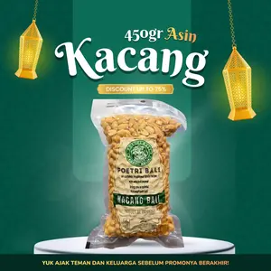 Poetri Bali Kacang Bali Asin 450gr Kemasan Vacum Tahan Udara Cocok untuk Cemilan Harian Cemilan Keluarga