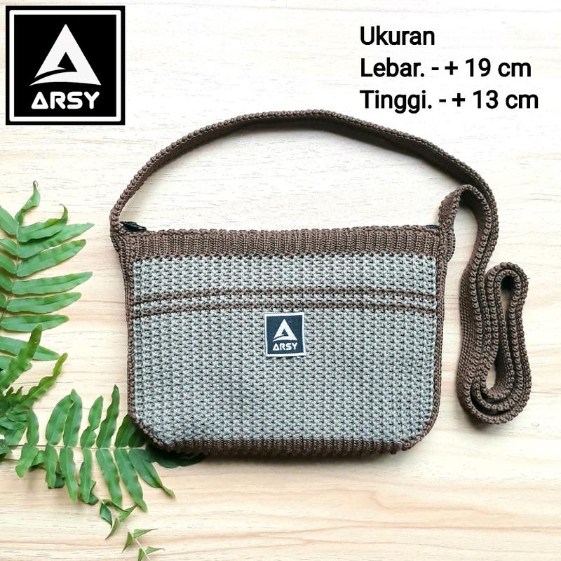 Tas Rajut Selempang Wanita Model Terbaru - 3 Pilihan Warna - Anyaman Original Asy 1