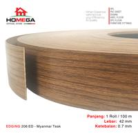 Gambar HOMEGA PVC Edging- Pelapis Meja PVC - Tekstur Myanmar Teak - Ukuran 22 mm / 42 mm - Kemasan 1 Roll / 100 m - Ukuran 22 mm dari Homega Indonesia Kota Administrasi Jakarta Barat 5 Tokopedia