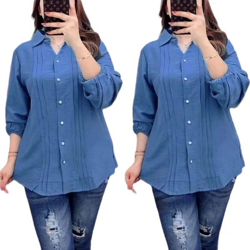 Paket Usaha 90 ribu dapat 3 pcs 3 model baju kemeja & blouse crinkle airflow kemeja  viral blouse baju floral 4