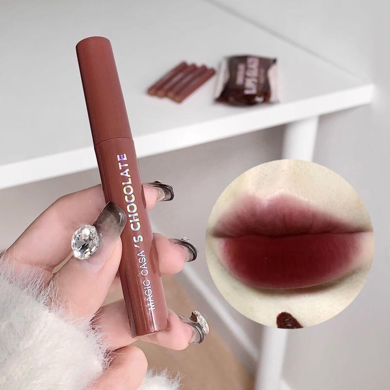 Product Introduction of 【TOP】Chocolate five lipstick set matte finish non-fading lipstick female student 9