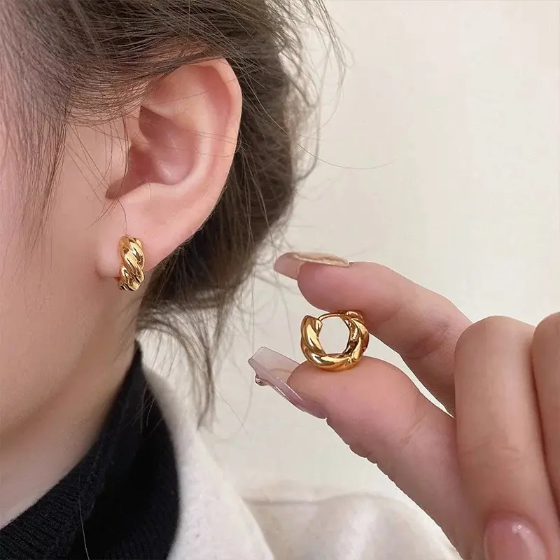 Pretzy Earrings (Gold/Silver) by JUERIE