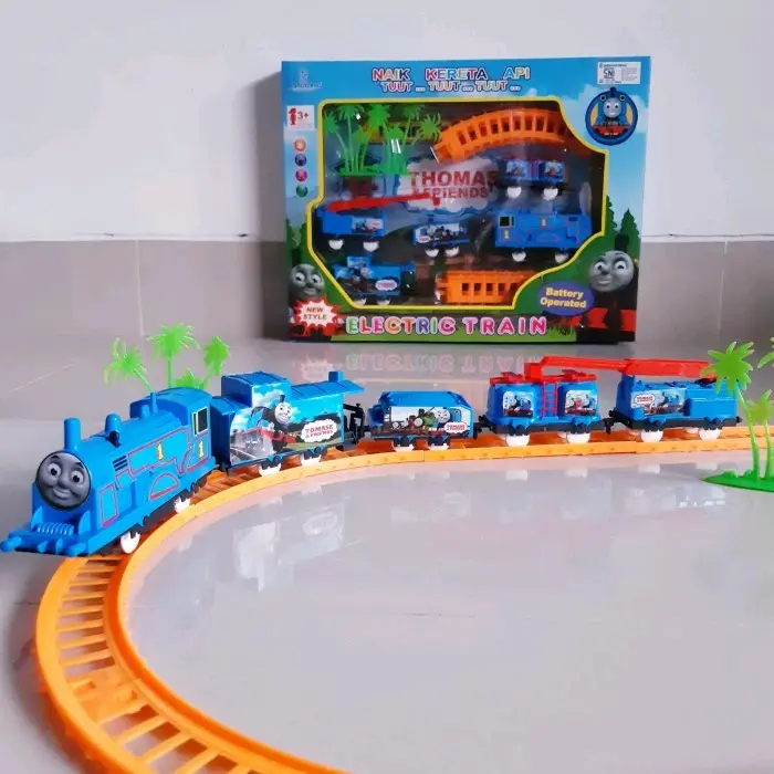 Mainan Kereta Api Thomas Baterai - Miniatur Train Rel  Batre Anak Laki Perempuan