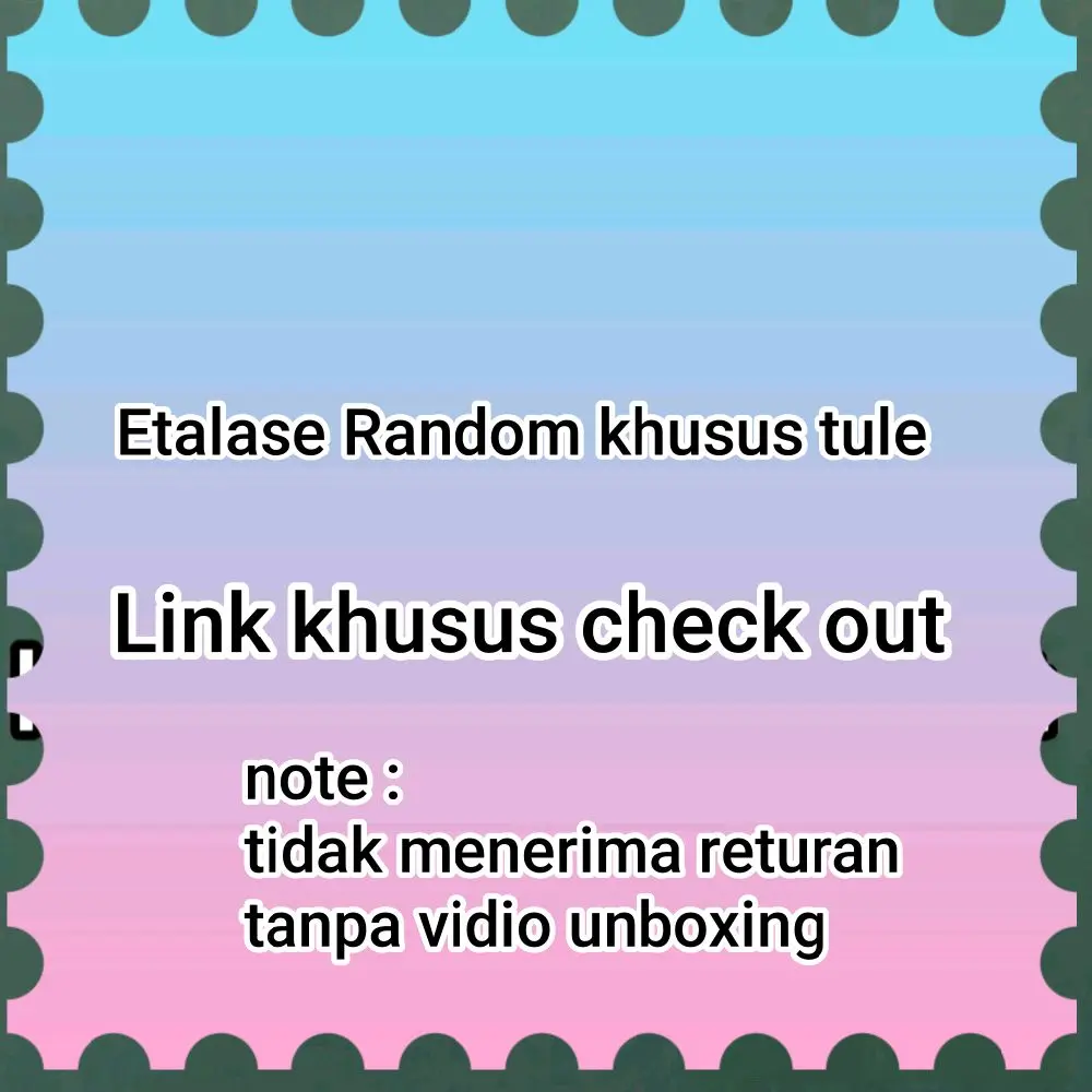 ini etalase random dadakan khusus tulle