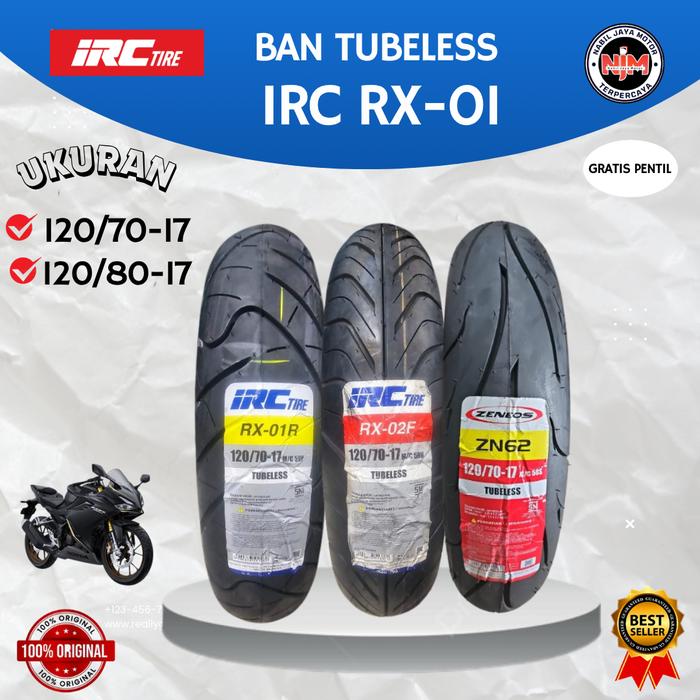 Promo IRC 120/70-17 RX 01 Rear Road Winner Ban Motor Tubeless Ring
