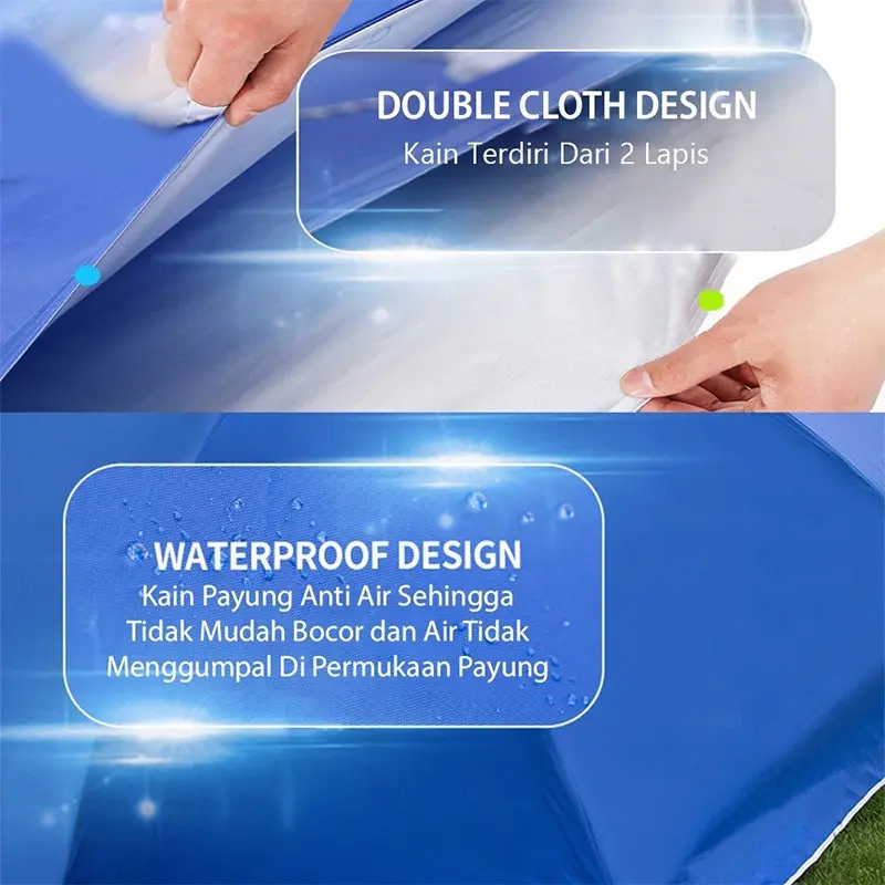 Payung Tenda Pelangi 180 cm Payung/ Payung Tenda 200 cm Jualan Taman Pantai 4