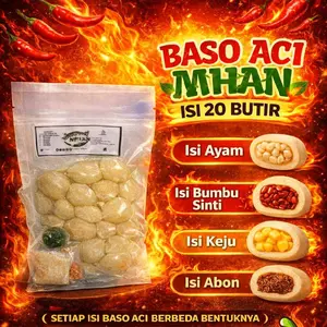 Baso aci isi 20 butir dengan isi abon, keju, sinti dan ayam  Makanan instan ringan