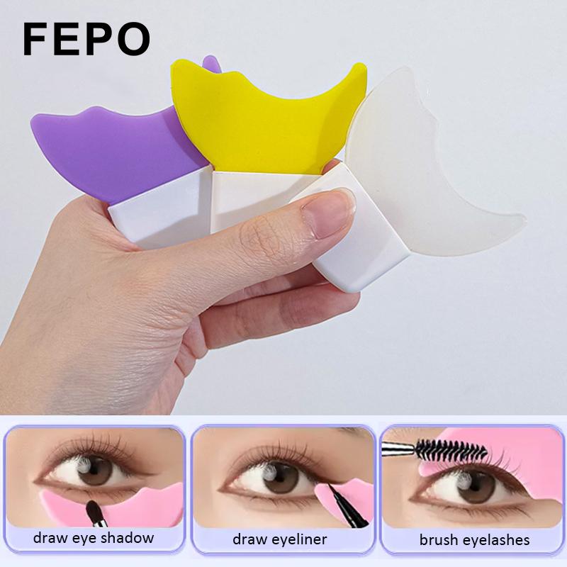 FEPO Khuôn Kẻ Mắt / Mascara Hình Chữ Y Bằng Silicon Mềm Có Thể Tái Sử Dụng Cho Người Mới Bắt Đầu