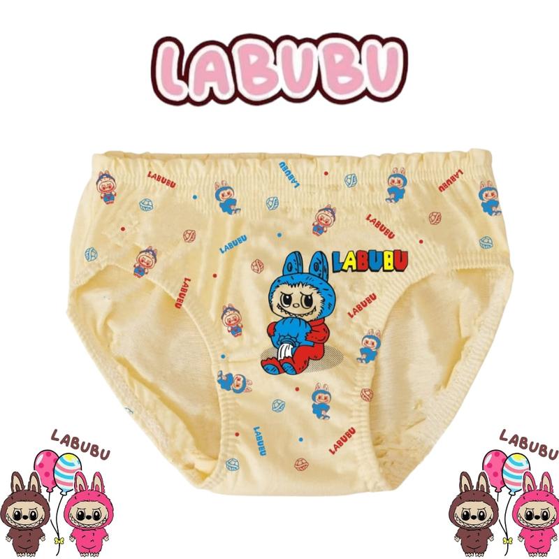 CD Labubu isi 6 pcs Celana Dalam Anak Perempuan Motif Labubu Usia 1-8 Dalaman Anak Cewek Terbaru 5