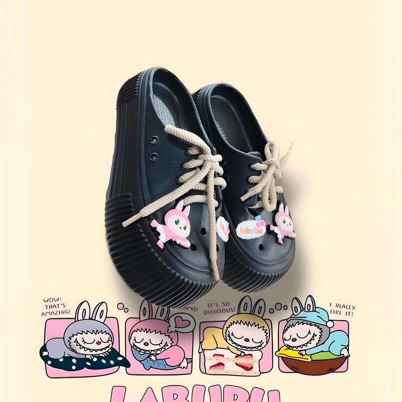 Best Seller. Sepatu Sandal LABUBU Baim Sandal DIY Sepatu Wedges Cewek 5