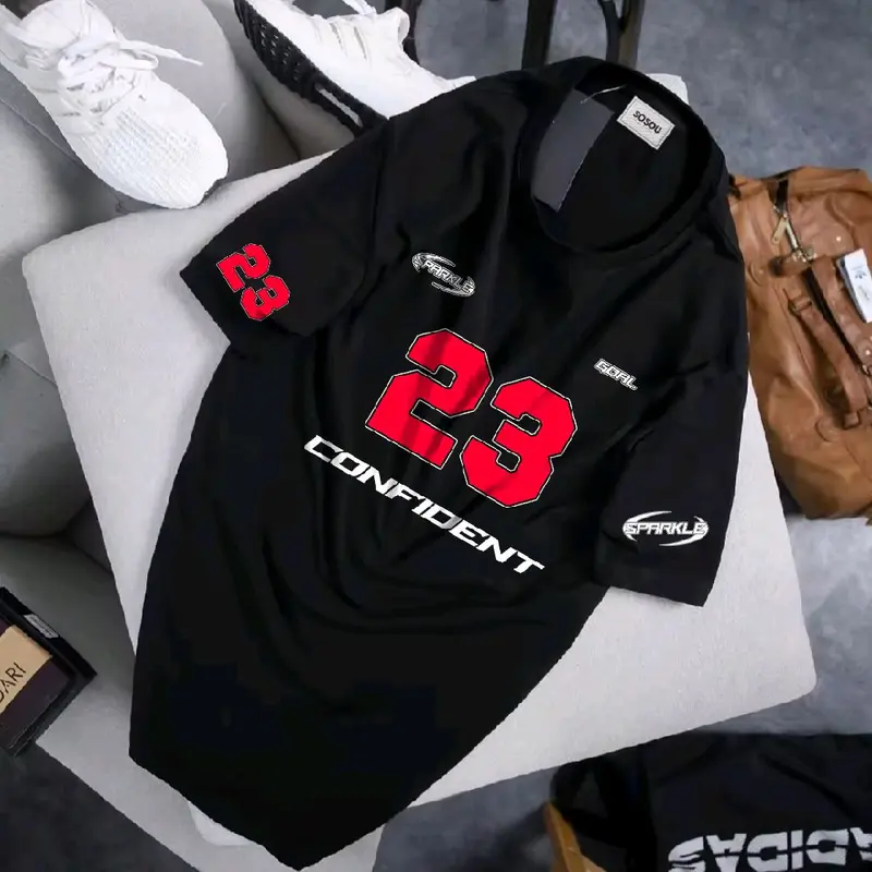 Terbaru Kaos Distro CONFIDENT 23 Lengan pendek Premium Uniseks Bahan Katun Tebal combed 20s | Atasan Pria Dan wanita dewasa - Oblong Keren Bisa COD'AN bajupria elegan pas outfit cowok baju hitam shirt vintage tshirt viral 【l】 bajucowo baseball 3