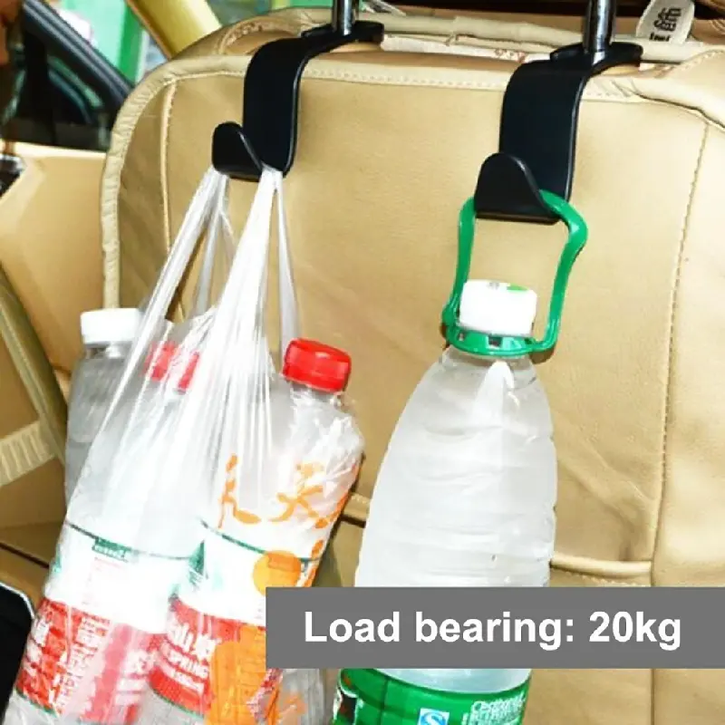 Gantungan Organizer Barang Mobil Car Headrest Hook Hanger Plastik 1PCS - A219C - Black 3