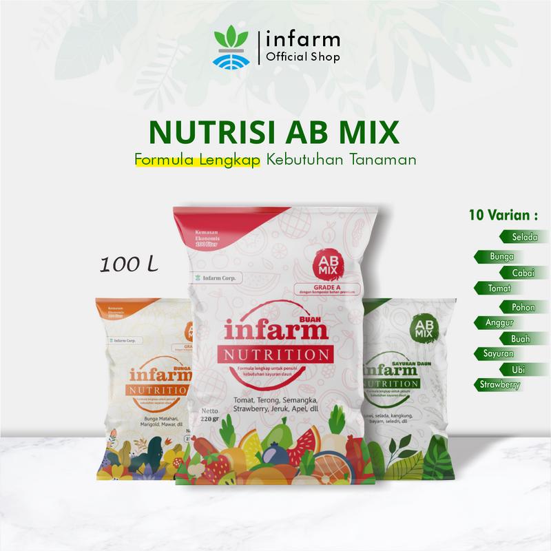 Ab Mix AB Mix Nutrisi Tanaman 100 Liter Untuk hidroponik dan Tanah Pupuk ...