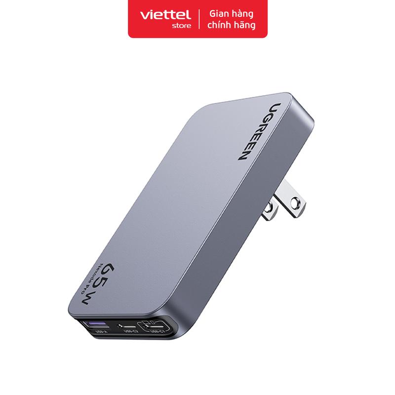  Củ sạc Ugreen 65W 3 cổng Nexode Pro X753 GaN Ultra-Slim  15817  Chính hãng  Viettel Store  