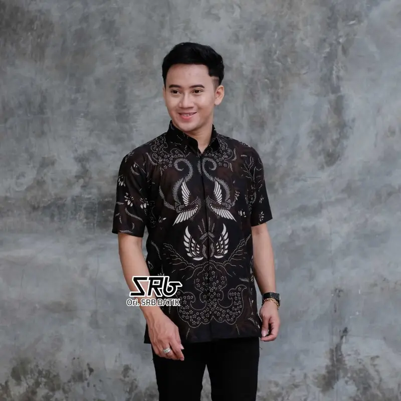 Batik Pria Lengan Panjang BATIK JULUNG SUNGSANG HRB026 motif KERATONAN Kode 002 size M L XL XXL Reguler 2