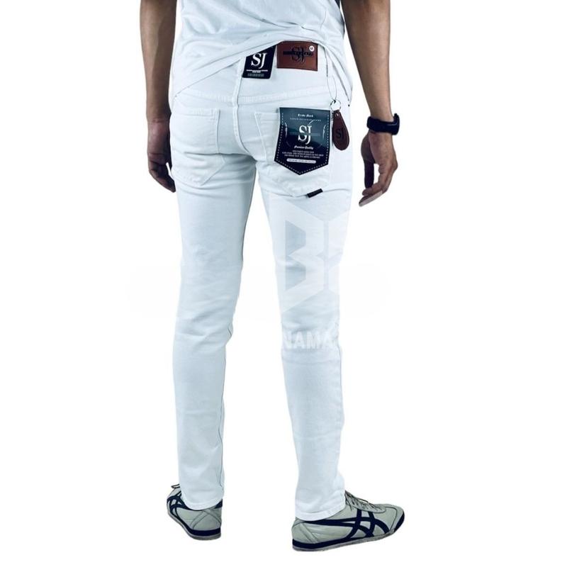 Product Introduction of CELANA PANJANG JEANS DENIM PUTIH SLIM FIT STRETCH SLIM FIT SKINNY Nyaman Santai Pria Muda Biru Hitam Celana Panjang 4