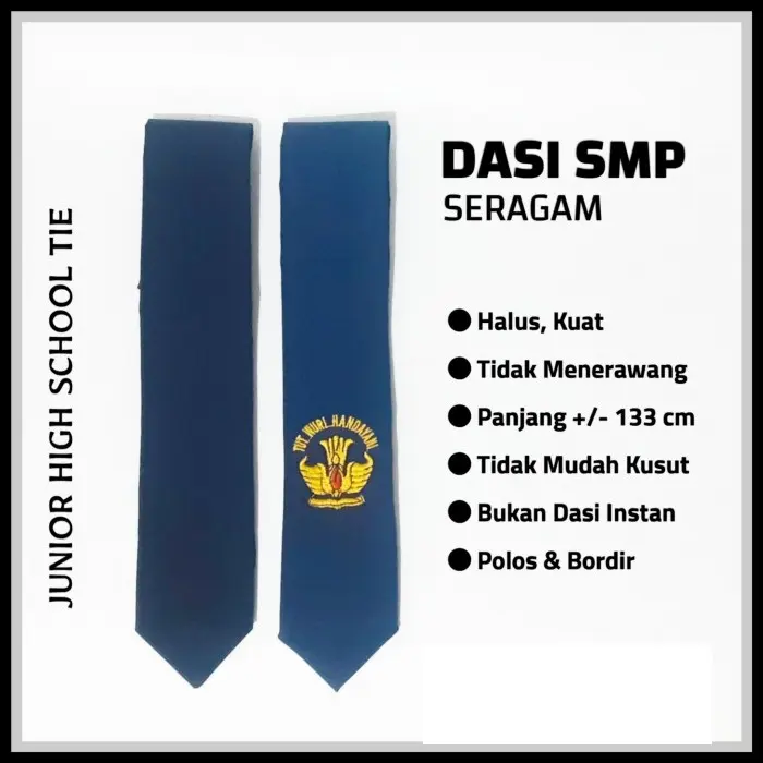 Dasi Seragam Anak Sekolah SD SMP SMA Ikat Perekat 4