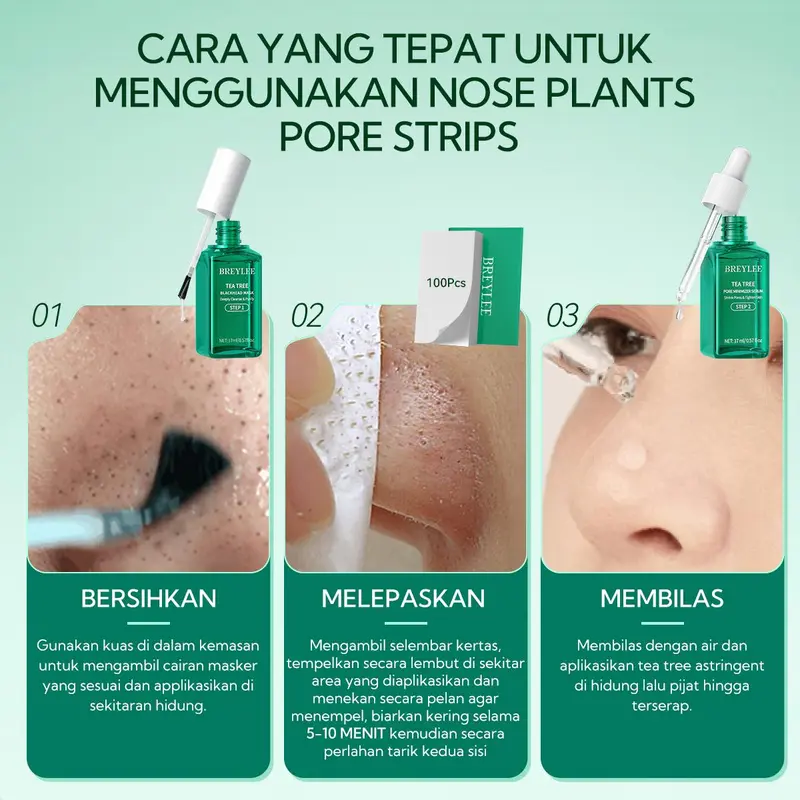 [LIVE] [ROAD TO 6.6] BREYLEE Blackhead Remover Mask Step 1 - Pengangkat Komedo Masker Hidung (17ml) 6