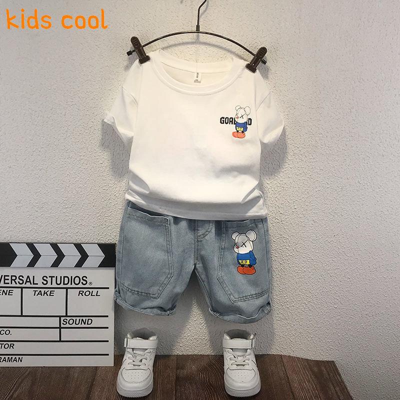 Áo Thun Ngắn Tay Thoáng Khí Cho Trẻ Em Và Bé Trai, Áo In Hình Hoạt Hình Mới, 100% Cotton, Mùa Hè 4