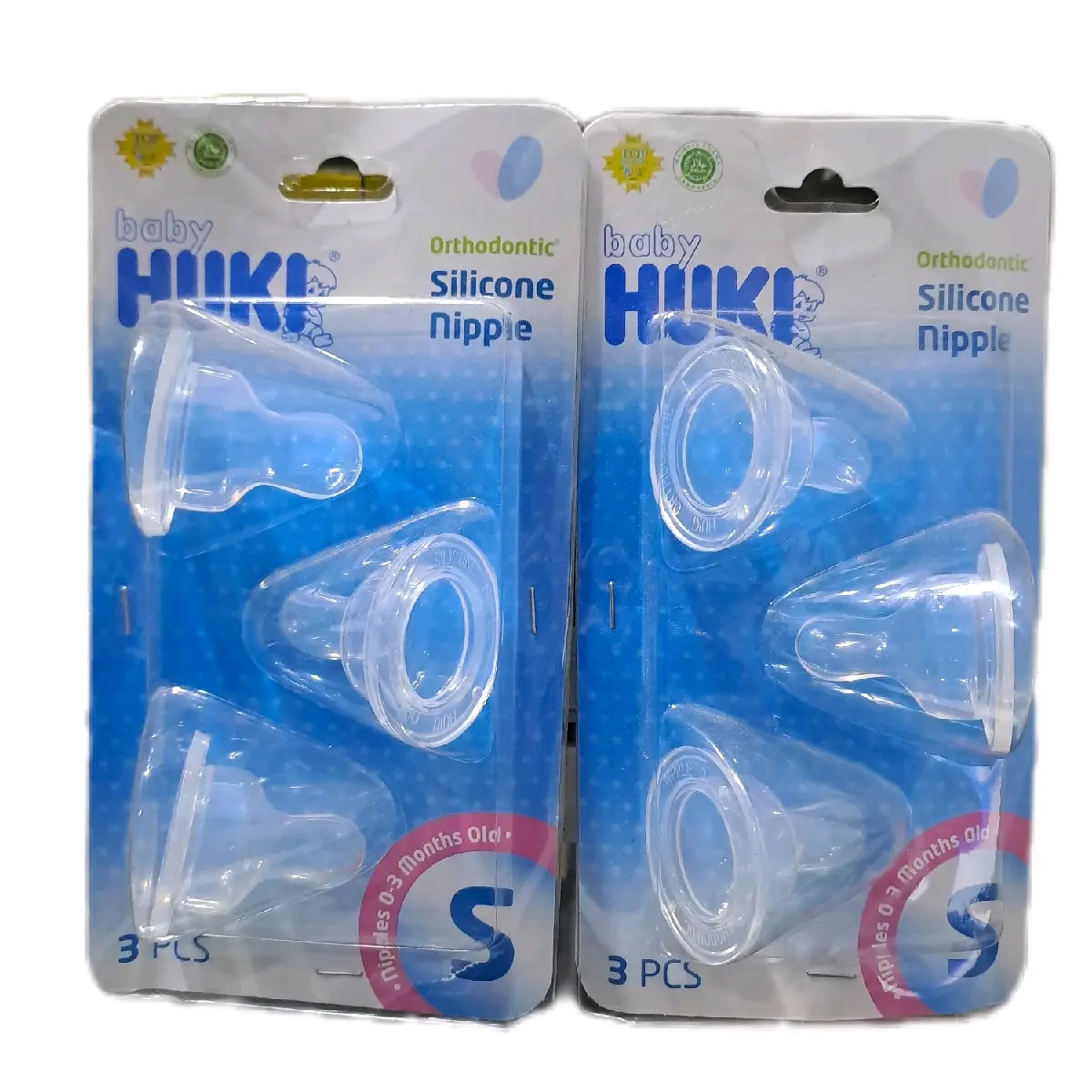 HUKI SILICON ORTHODONTIC NIPPLE S (isi 3) for 0-3 month Gigitan