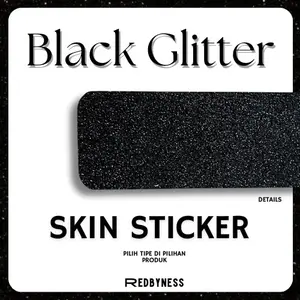 Redbyness|Skin Sticker Black Glitter Stiker