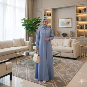 LANGSUNG KIRIM Emma Dress Gamis MOTIF SALUR Busui friendly